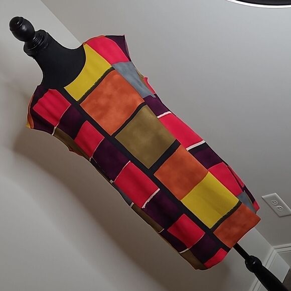 LOFT sz 6P colorblock dress with side pockets - Picture 1 of 9